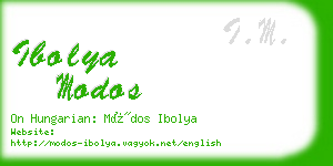 ibolya modos business card